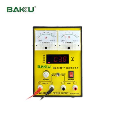 China BAKU 1501T+ 15V 1A Adjustable Power Supply Mobile Phone Repair Power Test Set Power Supply BK-1501T+ for sale