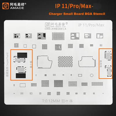 China POWER BGA STENCIL for 11/11 pro/11 caliber Factory Refill Chip Solder Reball Pins Tin Board Pro Max Charger Small BGA Stencil for sale