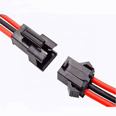 China SM 2P/3P/4P/5P 2.50mm Electronic Led Light Pitch Connector JST Wire Terminal Male Female Harness for sale