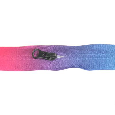 China Auto Lock 3# Corrugated Color Printing Waterproof Zipper With Auto Lock Slider for sale