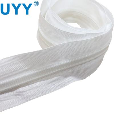 China White 5# Long Range Nylon Zipper for Sustainable Mattress for sale