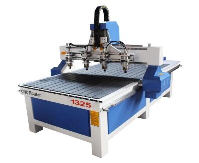 China Multi Axis 4 Heads CNC Wood Carving Machine With Rotary 1300*2500mm for sale