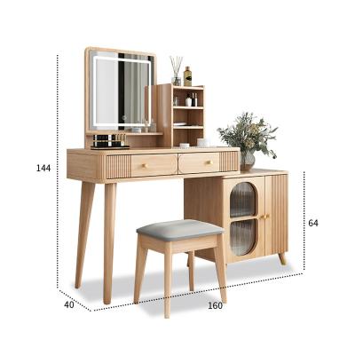 China (Other)Hot Selling Adjustable Ware Vanity Dressing Table With Lighted Mirror Modern Dressing Table for sale