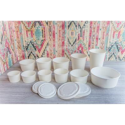 China Biodegradable. Disposable. Food Grade. Compostable. 16oz. 100% Compostable uncoated soup cup for sale