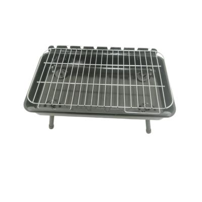 China Mini Adjustable Size Flat Surface BBQ Charcoal Grill with Skewer Sticks for sale