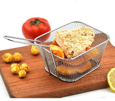 China Wholesale Chips Welded Frying Basket Instrument New Arrival Charcoal Grill Barbecue Accessories 2023 for sale