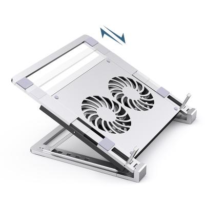 China Portable Aluminum Laptop Cooling Cooling Stand Adjustable Laptop Stand Laptop Stand for Desktop Foldable Ventilated Cooling for sale