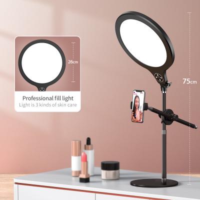 China PORTABLE LED Ring Light with Stand and Phone Holder 3500K-6000K Dimmable Selfie Ringlight for YouTube Live Video Streaming for sale