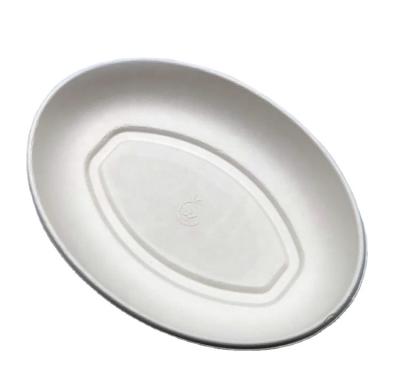 China 818ml Disposable Bagasse Pulp Tabletop Eco Friendly Compostable Sugar Cane Container Oval Disposable Food Bowls for sale