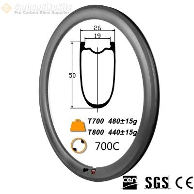 China Carbonbikekits 700C Carbon Bike Rims Compatible 50mm Wide Rim Full Carbon 26mm Anvil Rims Carbon Bike Rim Carbon Road for sale