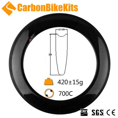 China Road Bikes CBK CR88T Full Carbon Fiber T700 23mm 88mm Carbon Fiber Anvil 700C Road Bike Rims for sale