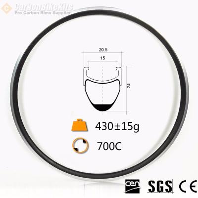 China Carbon CBK CA24C-20 20mm Alloy Wide Brake Carbon Anvil 24mm Outer Rims for sale