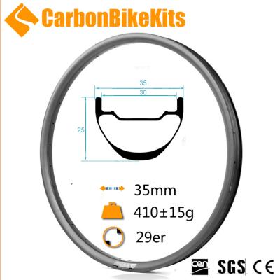 China 2018 25mm Deep Wide Tubeless Carbon Hookless CarbonBikeKits Rims Hookless 29er 35mm 29er MTB, matte S-XC29-35 available from UD for sale