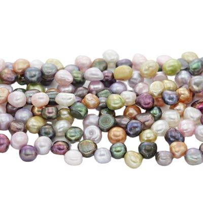 China Wholesale Baroque Natural Freshwater Pearl Strand Pearl 9-10mm Mixed Color Freshwater Nugget for sale