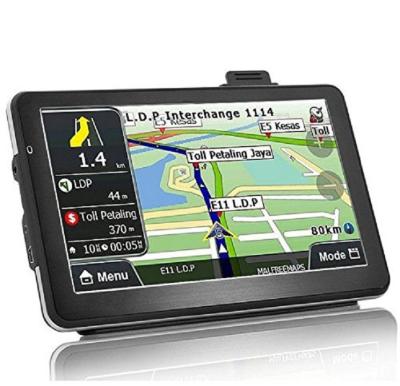 China 7 Inch Handheld Car GPS Smart Navigation With 8GB MP3 MP4 FMT Ebook World Map for sale