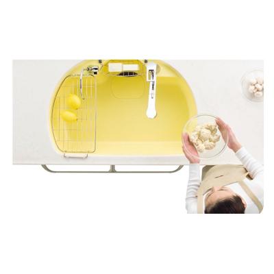 China Rectangle Colorful Yellow ODM Artificial Stone Sink Basin for sale