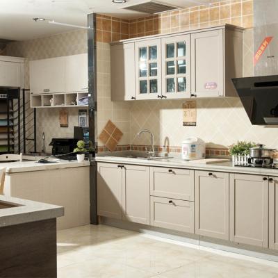 China 18mm Modern Kitchen Cupboard MDF Melamine Door Flat Edge for sale