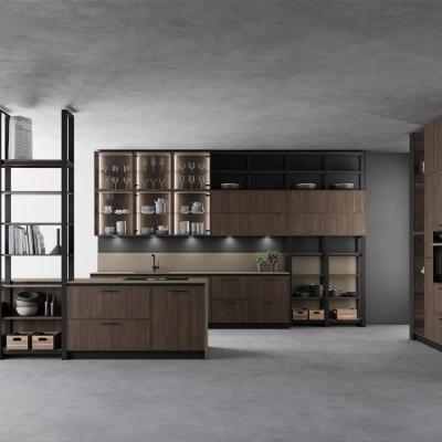 China PVC Vaccum Finish Contemporary Kitchen Cabinets Modern Kitchen Units for sale