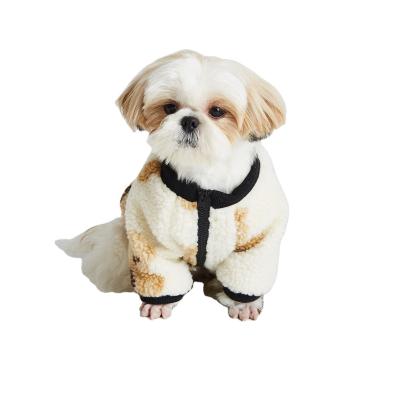 China 2021 Viable Ekkiochen Bear Lambswool Dog Coat Dog Clothes Like Small Dog Apparel Or Doggie Cartoon Coats for sale