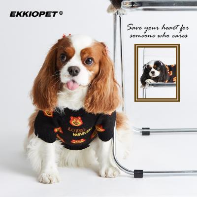 China 2021 Viable Ekkiochen Dog Orange Bear Hot Selling Knitting Sweater With Winner Like Pet Clothing Or Dog Clothes for sale