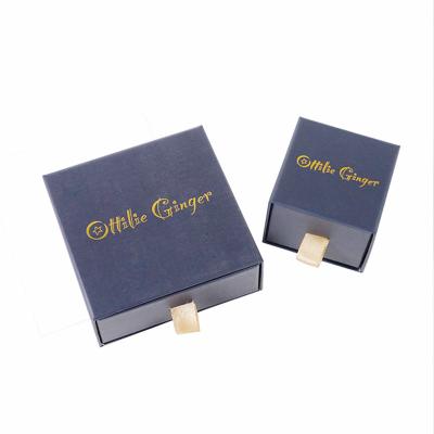 China Recyclable Factory Price Cheap Jewelry Gift Packaging Hard Print Drawer Gold Box Cardboard Paper Box With Ribbon for sale