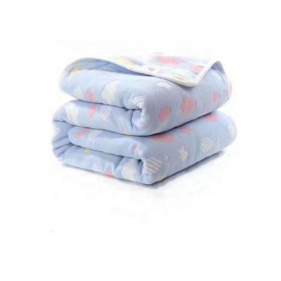 China Hot Selling Handmade Layers Anti-static 6 Thick Baby Blanket Organic Muslin Cotton 2 Layer Blankets for sale