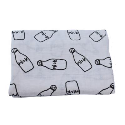 China Hot Sale Anti-Static Custom Printed 4 Layer Baby Muslin Wrap Blanket 100% Cotton for sale