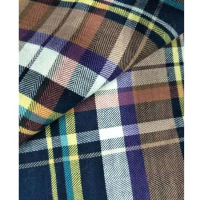 China Hot Selling 100% Flame Retardant Cotton Blend Plain Dyed Checked Suits Fabric For Men for sale