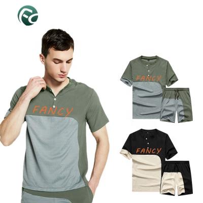 China OEM QUICK DRY ODM Customize Factory Wholesale Custom Men Two Piece Short Sleeve Summer Tracksuits Sets T-Shirt And Short Set For Men for sale