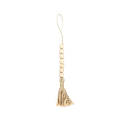 China Europe Household Festival Decoration Hanging Beads with Wooden Tassel Beads Hanging Tassel Pendant for Christmas Tree for sale