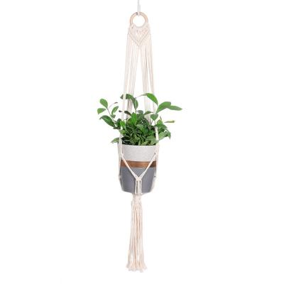 China Europe Wall Hanging Macrame Planter Planter Basket Rope Flower Indoor Indoor Hanging Pot Holder For Home Decor for sale