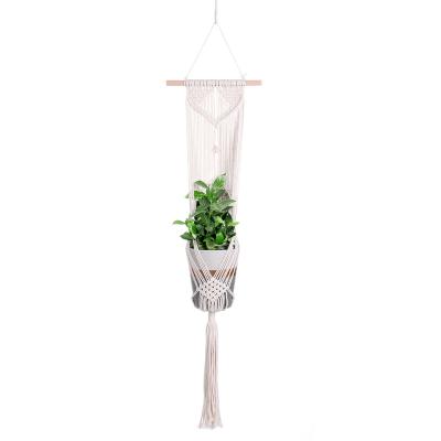 China Eco-Friendly Cute Plant Hangers Macrame Planter Indoor Outdoor Hanging Basket, Decorative Hanging Plant Holders Macrame Hangers for sale