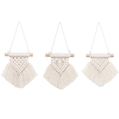 China Chic Boho Macrame Wall Hanging Tapestry Set for Kids Bedroom Home Living Room for sale