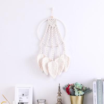 China Farmhouse Boho Tassels Decor Handmade Cotton Woven Macrame Wall Hanging Nordic Luxury Home Wedding Tapestry for sale