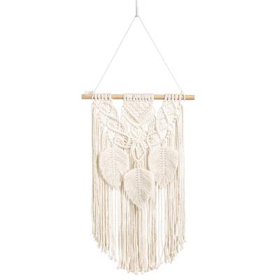 China Wedding Handmade Farmhouse Backdrop Decorative Macrame Wall Hanging Ornaments Crafts for December Bedroom for sale