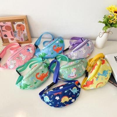 China 2021 New Products Adjustable Cartoon Dinosaur Waist Belt Custom Printing Cute Bags For Students for sale