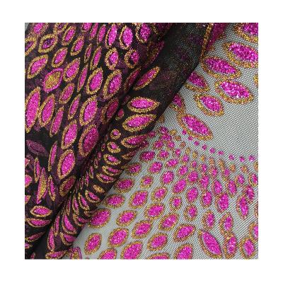 China 2021 Glitter Mesh Fabric Crystal Mesh Net Fabric Shrink-Resistant Design for sale