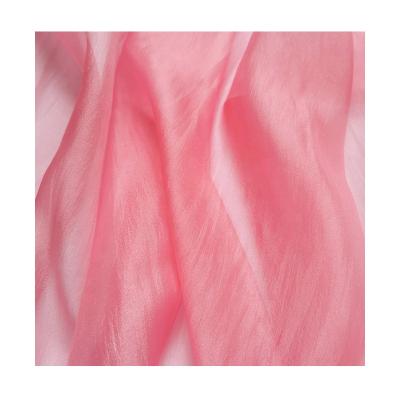 China Super Soft Organic RPET In Stock Organza Fabric 100% Pure Polyester for sale