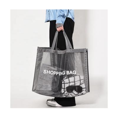 China Strong Reusable Net Shopping Tote Bags Textile Bag with Logo Print for sale