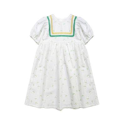 China 2022 Summer New Children's Cotton Floral Dress Children's Breathable Clothing for sale