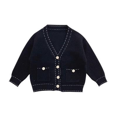 China 2022 spring new boys exotic fragrance knitted jacket small children's sweater classic exotic trend children's breathable cardigan for sale