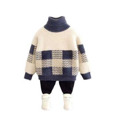 China Anti-wrinkle boys' autumn and winter thickened sweater, mid-size boys' exotic warm knitted sweater for sale