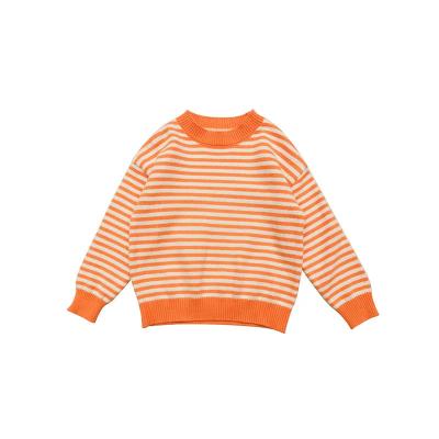 China Striped Breathable Kids Knit Topcrewneck Pullover Sweater Baby Knit Sweater Baby for sale