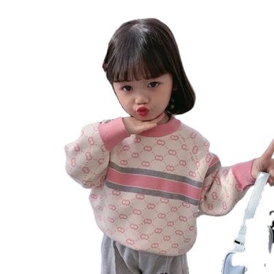 China Cute Round Neck Breathable Girls' Top Baby Knit Toddler Babies' Sweaters Baby Clothes Boutique Clothing Girls' Sweaters for sale