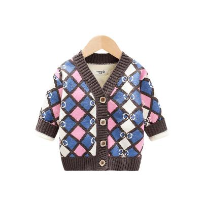 China Anti-wrinkle Girls' Korean knitted autumn winter Plush Infant cardigan children cardigan Kids Clothing Baby Clothes Product for sale