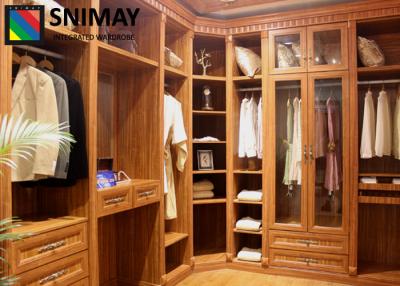 China Aluminum Frame Wooden Clothes Storage Closet Wardrobe Designs for sale