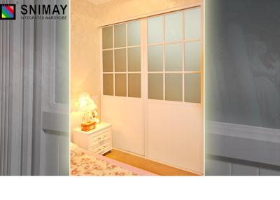 China Puertas interiores del dormitorio de madera de cristal, diseño de aluminio de la puerta de la cintura del perfil en venta