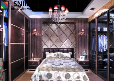 China Modern Dark Wooden Bedroom Furniture Sets WIth Wardrobe Bed Sets for sale