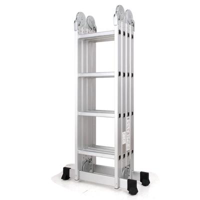 China Folding Ladders 16 Steps 4.6 Meter Combination Aluminum Universal Folding Hinge Extension Ladder Large for sale