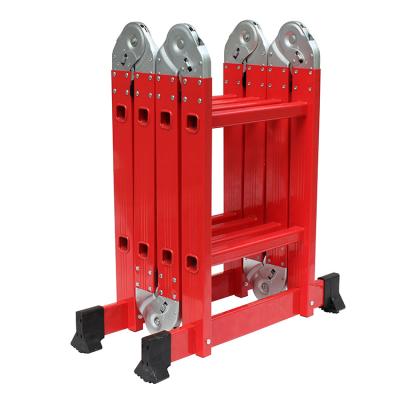 China Folding Ladders 8 Steps 2.3 Meter Combination Aluminum Universal Folding Hinge Ladder Work Platform Small for sale